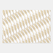 Luxus Gold und Weiß Geschenkpapier Set (Vorderseite 2)