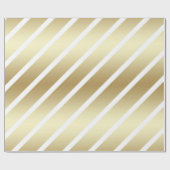 Luxus Gold und White Wrapping Paper Geschenkpapier (Flach)