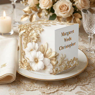 Luxus Gold Verzierte Florale Königliche Erbschaft Geschenkschachtel