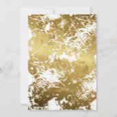 Luxus Gold Vintag & Golden Foil Wedding  Einladung (Rückseite)