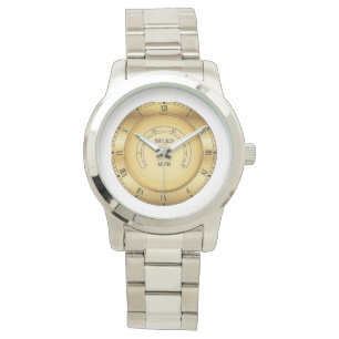 Luxus Gold Vintag Speedometer Clock MPH Display Armbanduhr