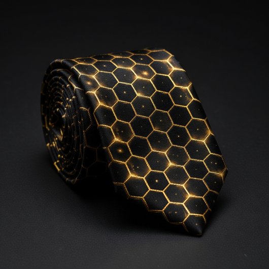 Luxus Gold Wabenmuster Krawatte