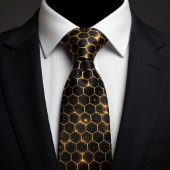 Luxus Gold Wabenmuster Krawatte