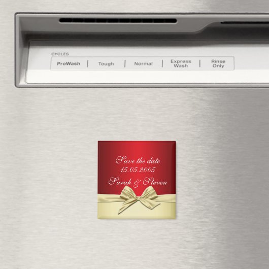 Luxus Gold Weihnachtsband Save the Date Magnet (In Situ (Geschirrspüler))