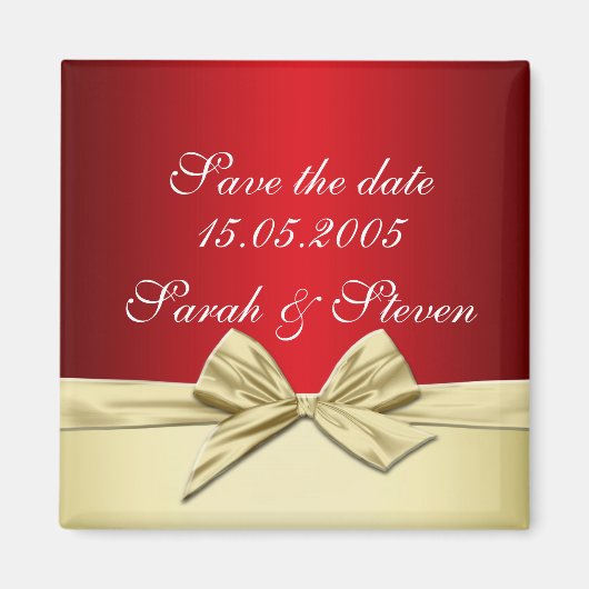 Luxus Gold Weihnachtsband Save the Date Magnet (Vorne)