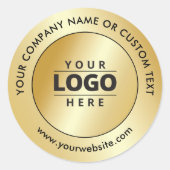 Luxus-Gold-Werbeaktion Runder Aufkleber (Vorderseite)