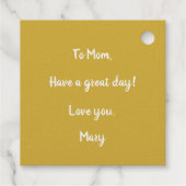 Luxus Gold White Daisy Blume Muster Geschenkanhänger (Rückseite)