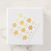Luxus Gold White Daisy Blume Muster Geschenkanhänger (Mit Box)