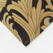 Luxus Gold Wirbel Blumenhintergrund Fleecedecke (Ecke)