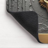 Luxus-Gold-Wolf-Emblem im Metallstil 🐺 Mousepad (Ecke)