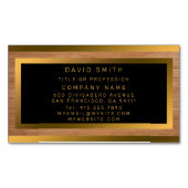 Luxus Gold Wood Modern Magnetische Visitenkarte (Vorderseite)