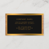 Luxus Gold Wood Modern Visitenkarte (Rückseite)