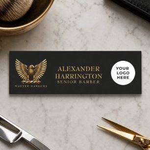 Luxus-Goldadler-Friseursalon-Logo-Hairstylist Namensschild
