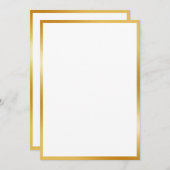 Luxus-Goldeffekt Einladung (Vorne/Hinten)