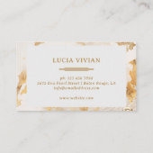 Luxus Golden Abstrakt Business Card Visitenkarte (Rückseite)
