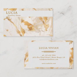 Luxus Golden Abstrakt Business Card Visitenkarte
