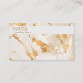 Luxus Golden Abstrakt Business Card Visitenkarte (Vorderseite)