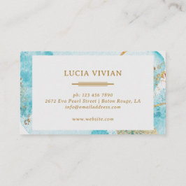 Luxus Golden Blue Lake Business Card Visitenkarte