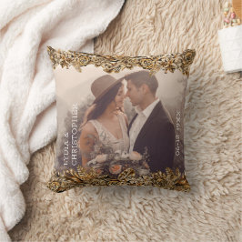 Luxus Golden Blume Elegante Elegante Eleganz Klass Kissen