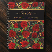 Luxus Golden Blume Elegante Elegante Eleganz Klass Notizblock