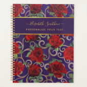 Luxus Golden Blume Elegante Elegante Eleganz Klass Planer (Vorderseite)