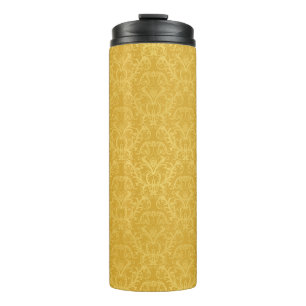 Luxus-Golden-Blumen-Tapete Thermosbecher