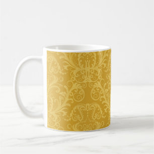 Luxus Golden Floral: Nahtloses Tapete Kaffeetasse