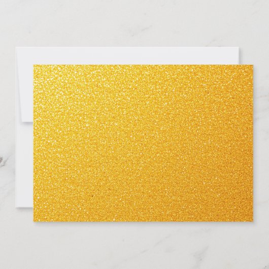 Luxus Golden Floral White und Gold Quinceanera Save The Date (Rückseite)