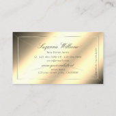 Luxus Golden Glamour mit Logo Chic und stilvoll Visitenkarte (Rückseite)