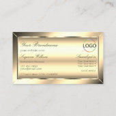 Luxus Golden Glamour mit Monogram und Logo Visitenkarte (Rückseite)