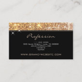 Luxus Golden Glitzer Trendy Luminous Stars Nails Visitenkarte (Rückseite)