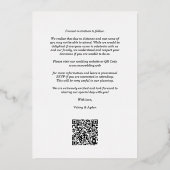 Luxus Golden Ivi Blätter Oval Rahmen Chic Foto Folieneinladung (Rückseite)