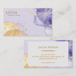 Luxus Golden Lila Universe Business Card Visitenkarte