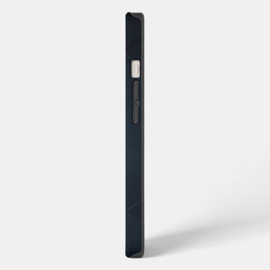 Luxus Golden Lines Dunkelblaue Dreiecke Hintergrun iPhone Hülle (Linke Seite)