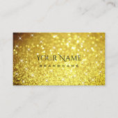 Luxus Golden mit leuchtendem Glitzer Stars Deluxe Visitenkarte (Vorderseite)