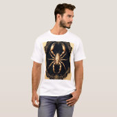 Luxus Golden Spider Artwork T-Shirt (Vorne ganz)