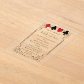 Luxus Golden Tor Casino Verlobung Acryleinladungen (Ablage )