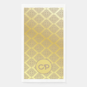 Luxus Goldene Vintage-Style mit Monogramm Serviette