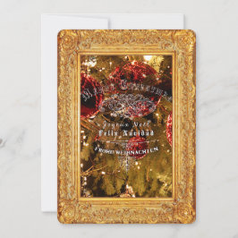 Luxus Goldene Weihnachten - Einladungskarte Einladung