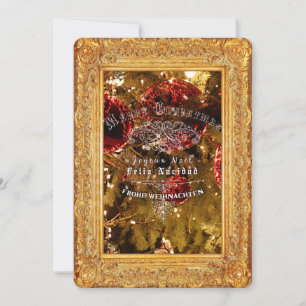 Luxus Goldene Weihnachten - Einladungskarte Einladung