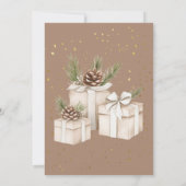 Luxus Goldene Weihnachtsbaum-Feier Einladung (Rückseite)