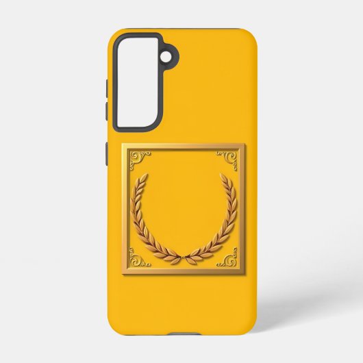 Luxus Goldener Laurel in rechteckigem Rahmen Samsung Galaxy Hülle (Rückseite)