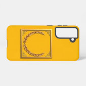 Luxus Goldener Laurel in rechteckigem Rahmen Samsung Galaxy Hülle (Rückseite (Horizontal))