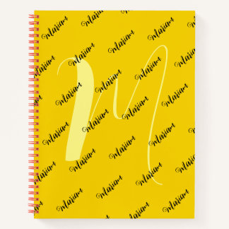 Luxus Goldfarbe - Chic Anfangsbuchstabe Monogramm Notizblock