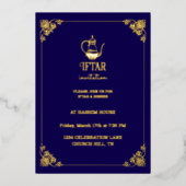 Luxus-Goldfolie-Iftar-Party-Folie-Einladung Folieneinladung (Vorderseite)