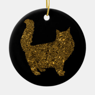 Luxus-Goldfolie Keramik Ornament