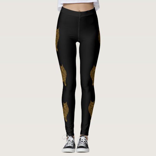 Luxus-Goldfolie Leggings (Vorderseite)