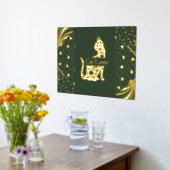 Luxus-Goldkatze abstrakte Feinkunstkunst Foliendrucke (Ablage(Küche))