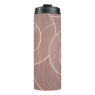 Luxus-Goldlinien-Muster Hintergrund Thermosbecher