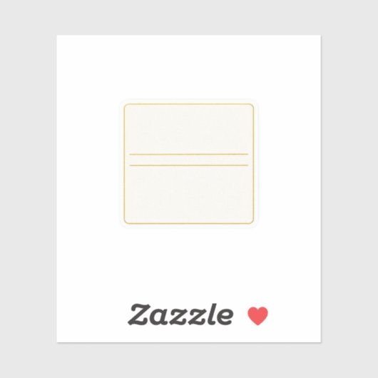 Luxus-Goldlinien-Split-Frame-Hochzeit individuell Aufkleber (Blatt)